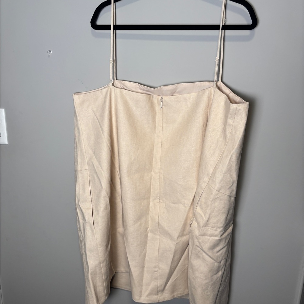 NWT ✨ Anthropologie Mare Mare Linen Blend Square-Neck A-Line Mini Dress - Picture 9 of 13